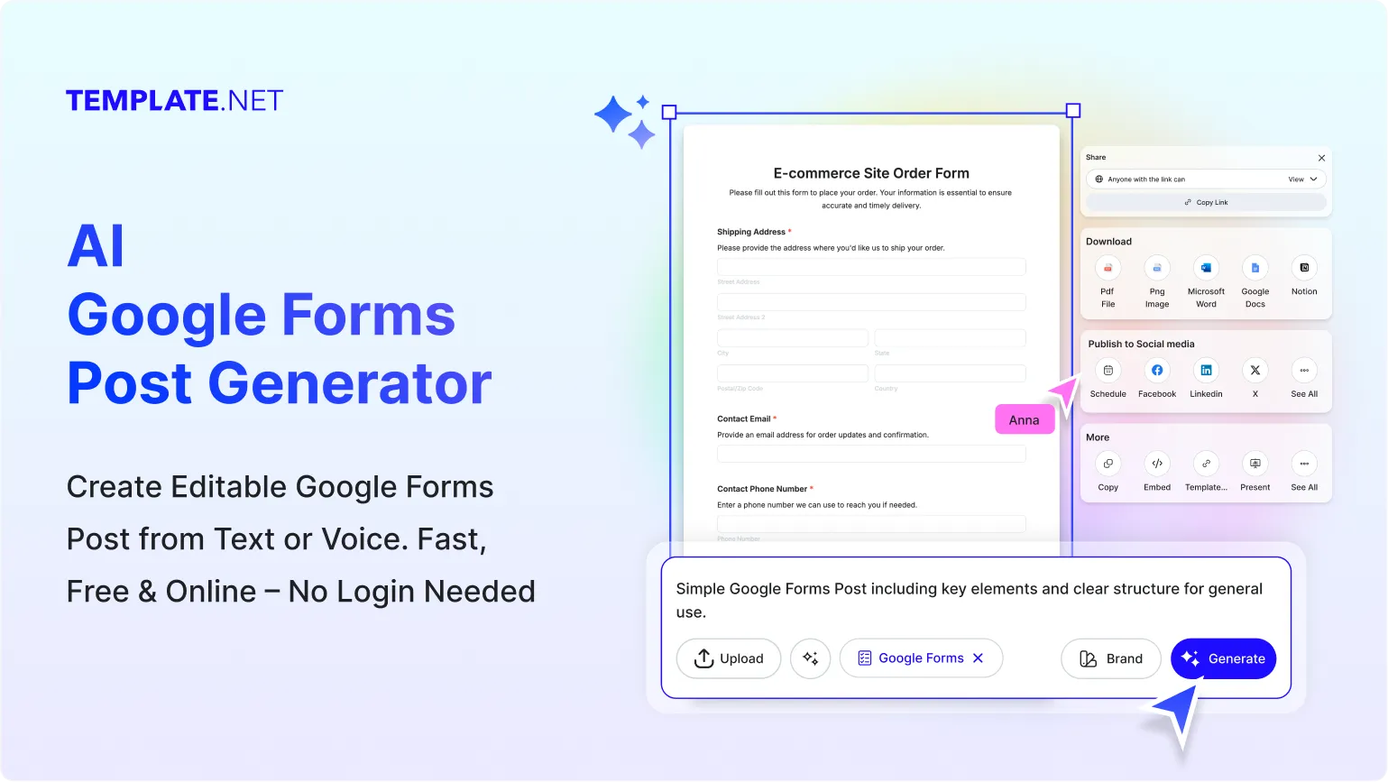 Free AI Google Forms Generator, Free Google Form Builder Online